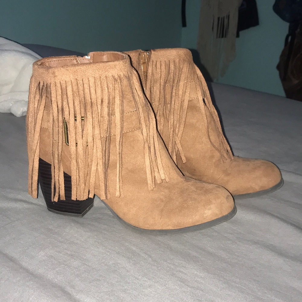 Charlotte Russe Fringe Ankle Booties